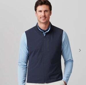 RHONE Top Flight Vest Blue Full Zip Size Large Men's